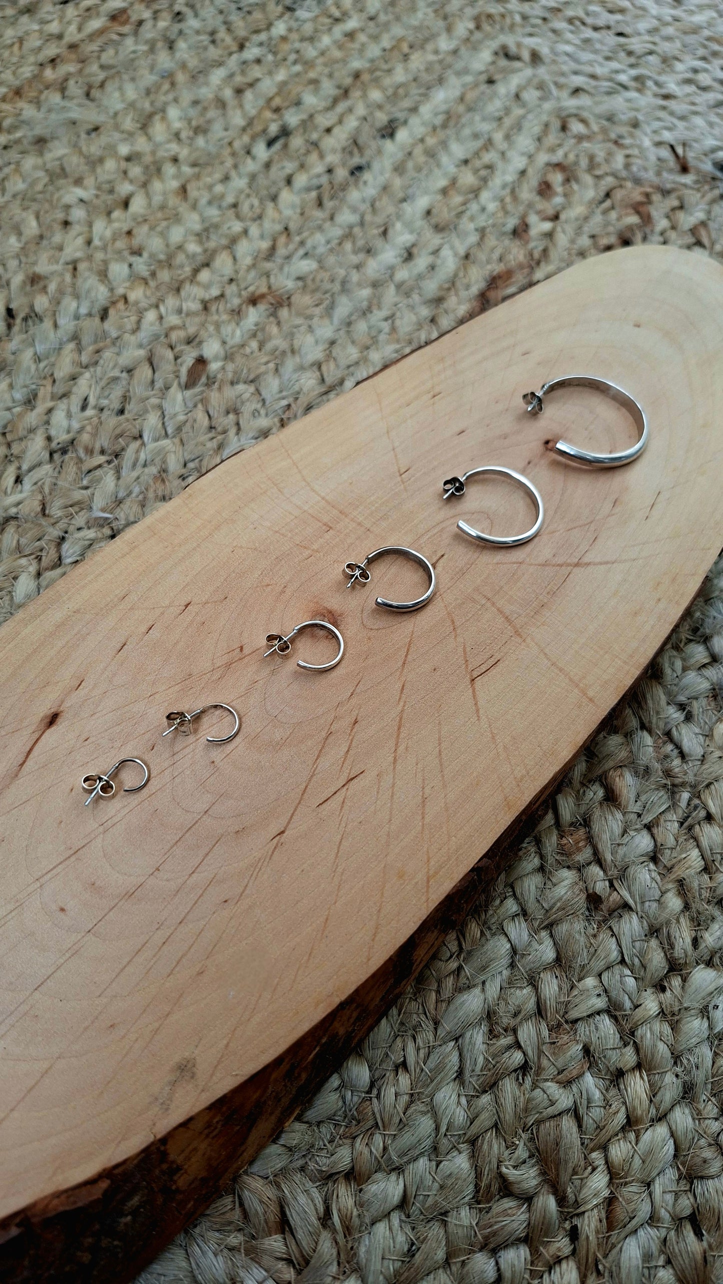 Boucles d'oreilles anneaux en argent