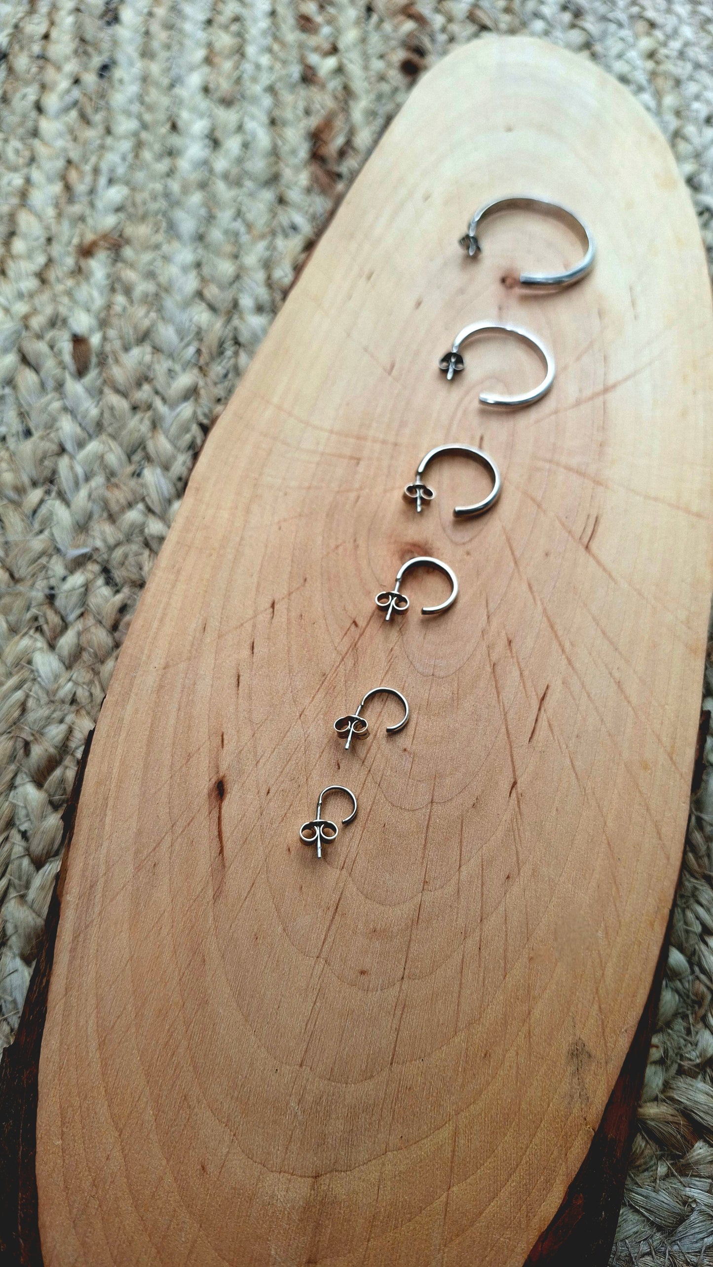 Boucles d'oreilles anneaux en argent