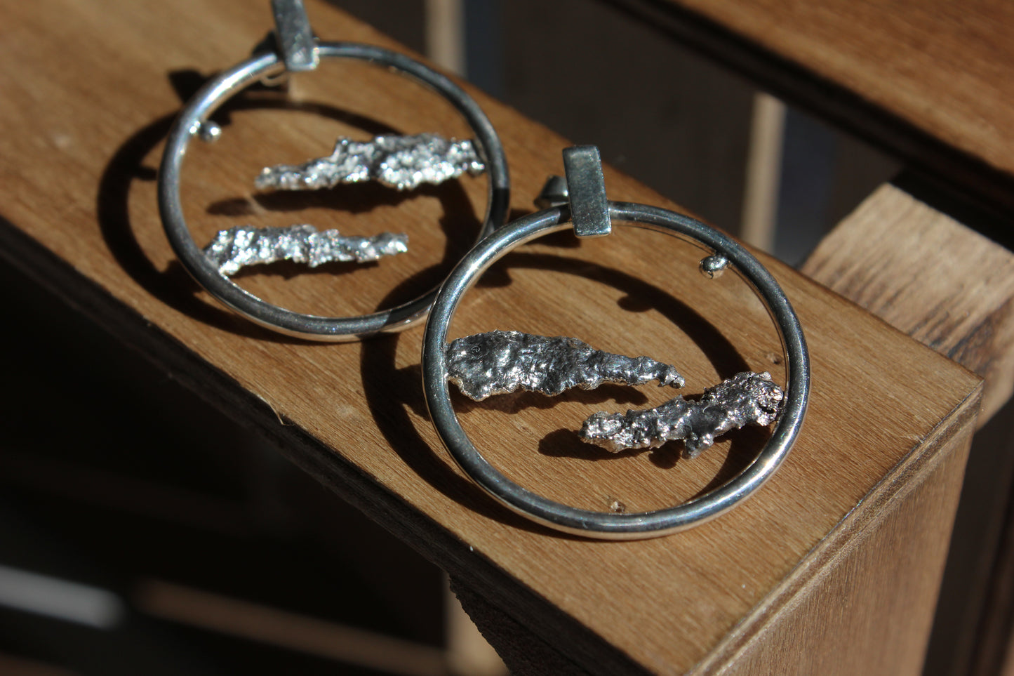 Boucles d'oreilles Fusion grande taille.