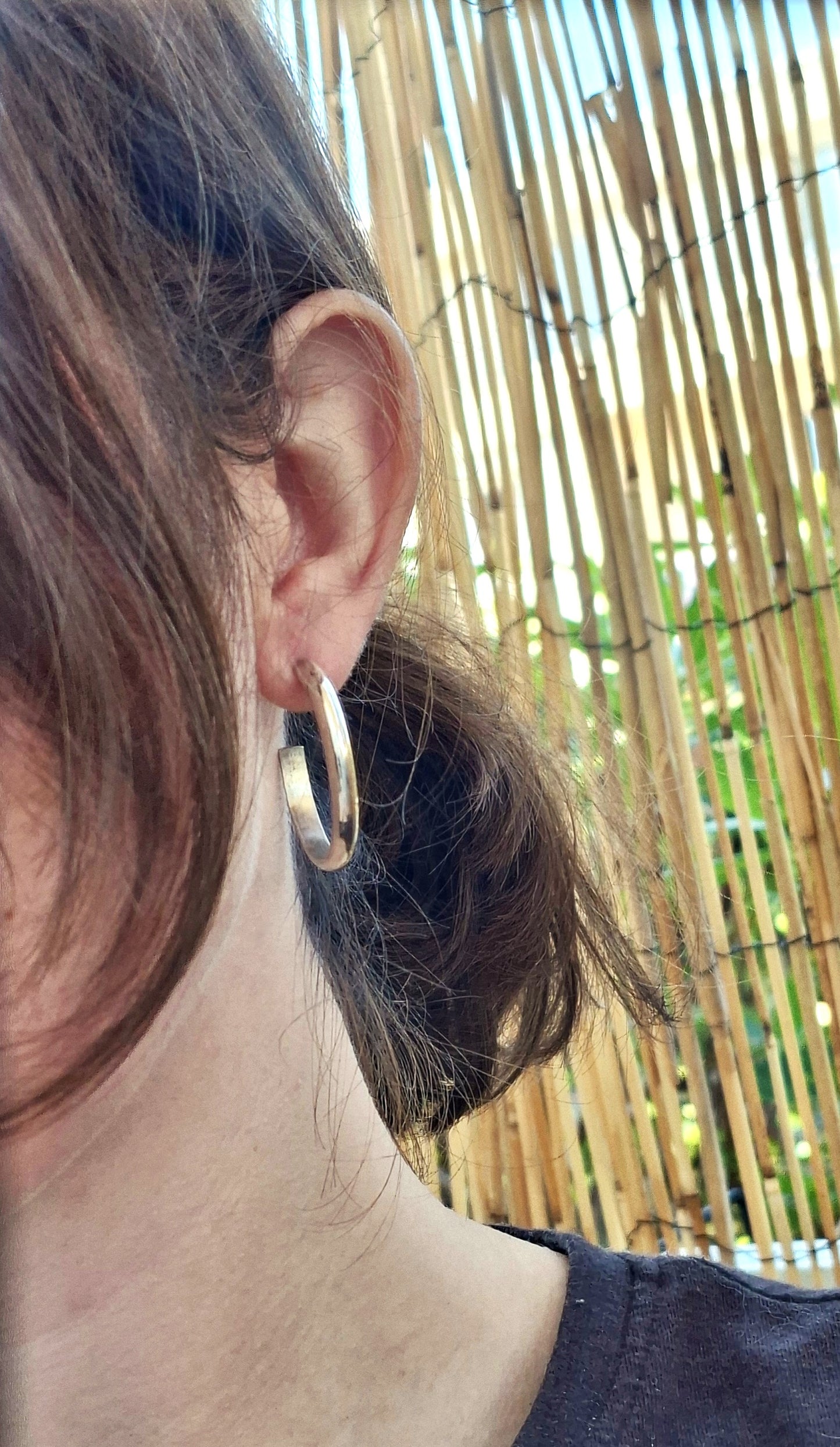 Boucles d'oreilles anneaux en argent
