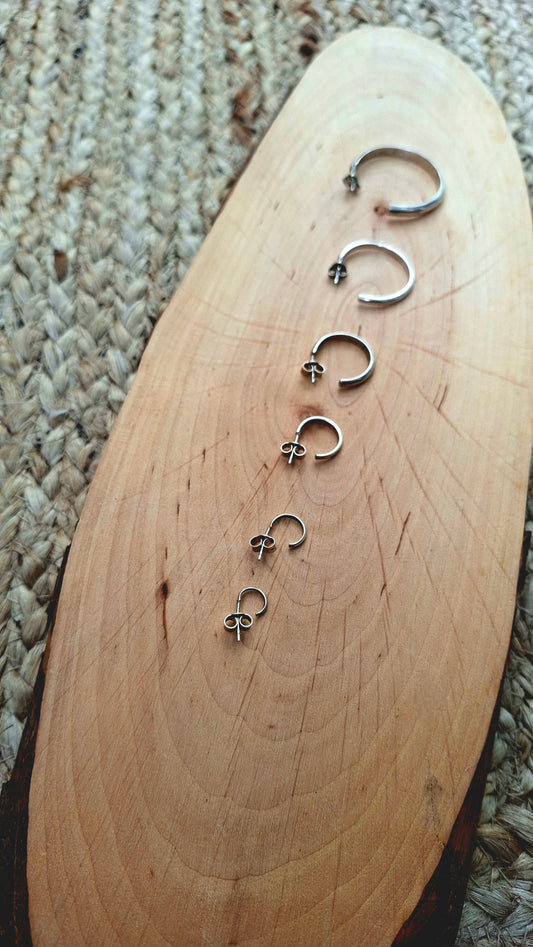 Boucles d'oreilles anneaux en argent