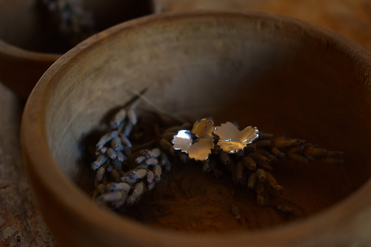 Boucles d'oreilles feuilles crantées