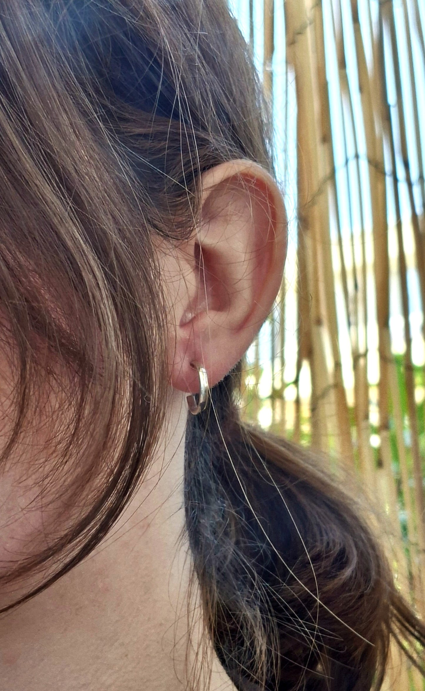 Boucles d'oreilles anneaux en argent
