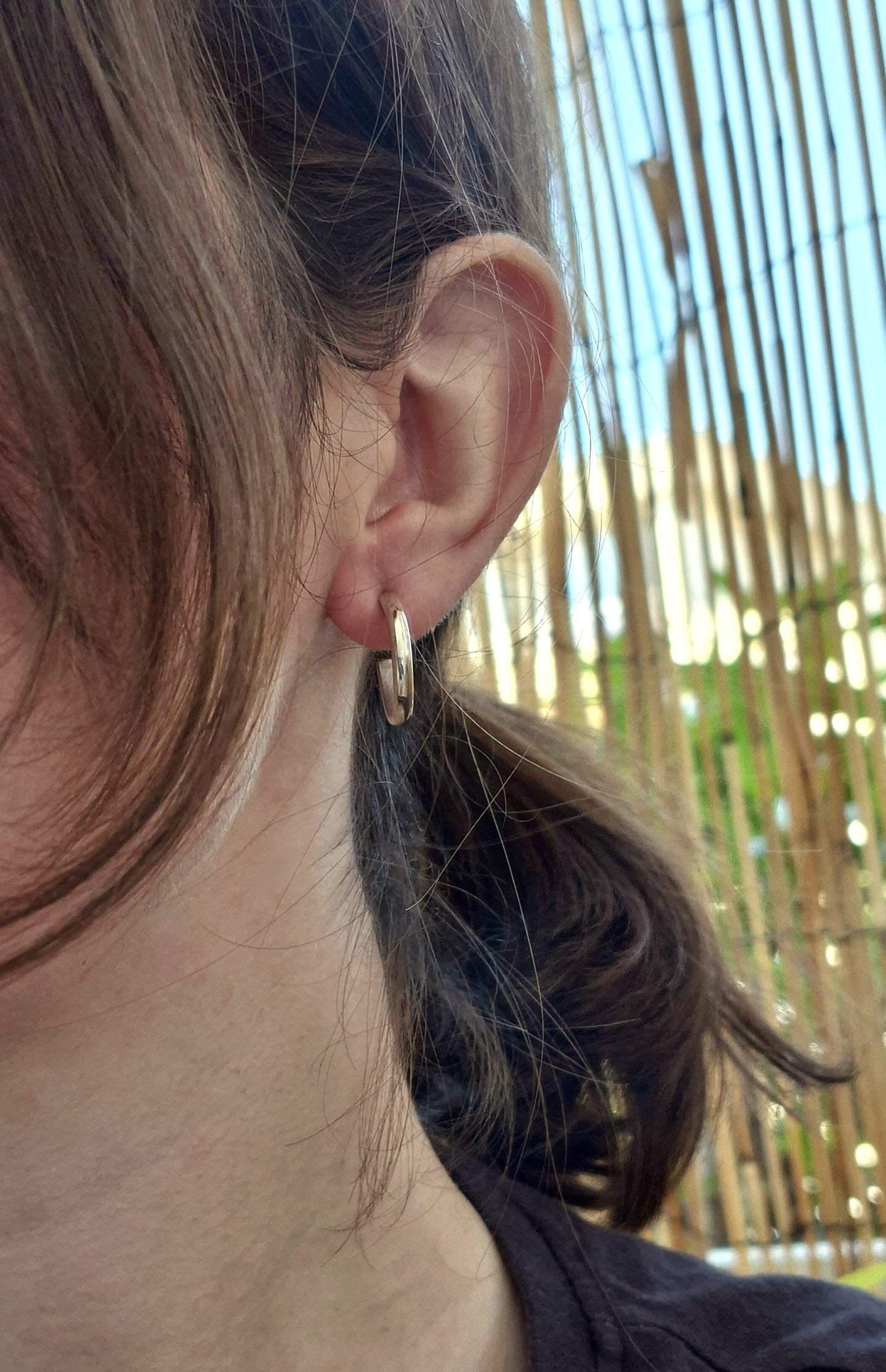 Boucles d'oreilles anneaux en argent