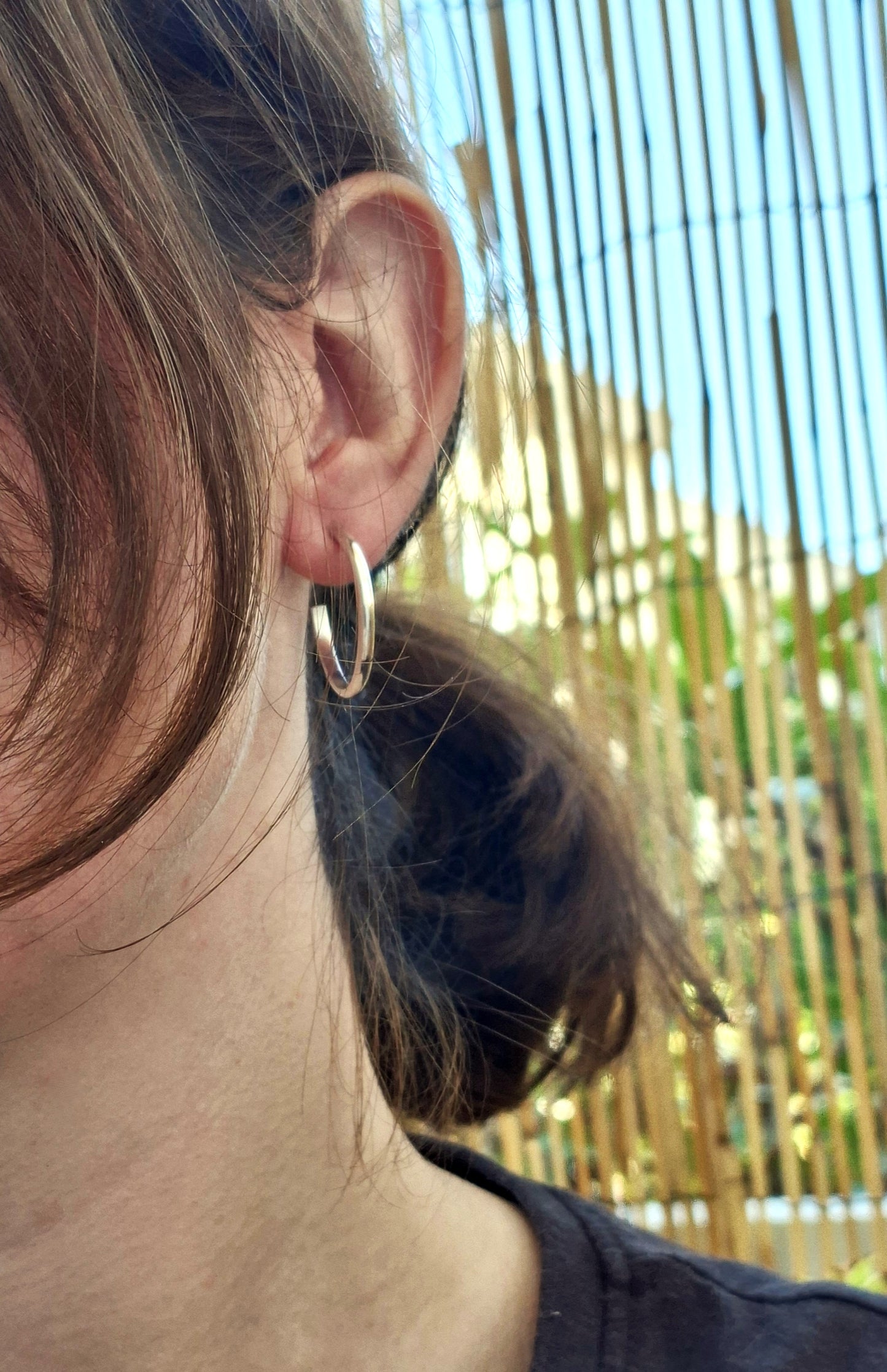 Boucles d'oreilles anneaux en argent
